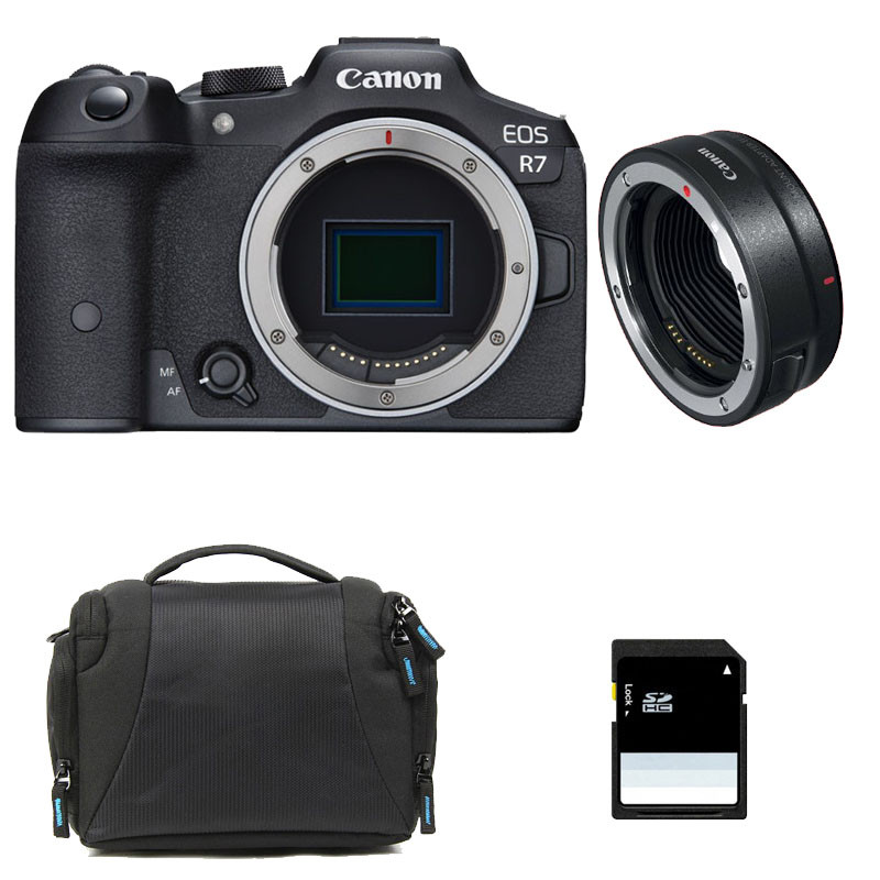 CANON EOS R7 Garanti 3 ans + Sac + Carte SD 8 Go + Bague EF-EOS R