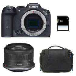 CANON EOS R7 + RF-S 18-45mm f/4.5-6.3 IS STM Garanti 3 ans + Sac + Carte SD 8 Go