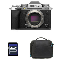 FUJIFILM X-T5 NU Silver Garanti 3 ans + Sac + Carte SD 8 Go