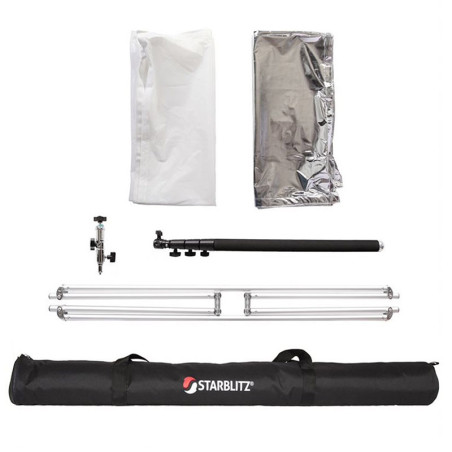 STARBLITZ Reflecteur 110cm pour usage extérieur et intérieur avec bras télescopique