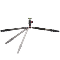 STARBLITZ TSC284B Kit Trépied Monopode Carbone 4 sections avec rotule 15Kg