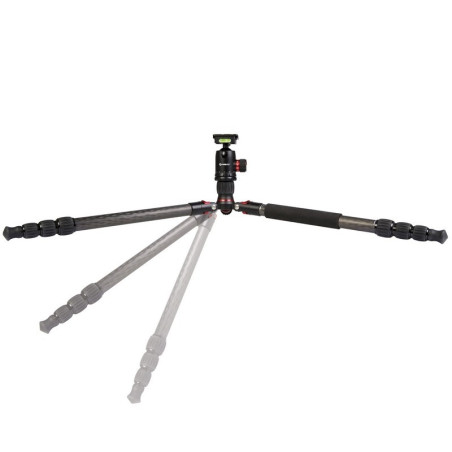 STARBLITZ TSC284B Kit Trépied Monopode Carbone 4 sections avec rotule 15Kg