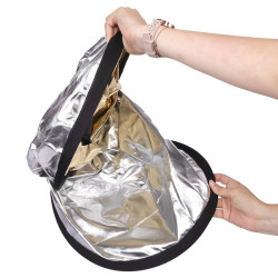 STARBLITZ Panneau réflecteur diam. 107 cm Argent et Or