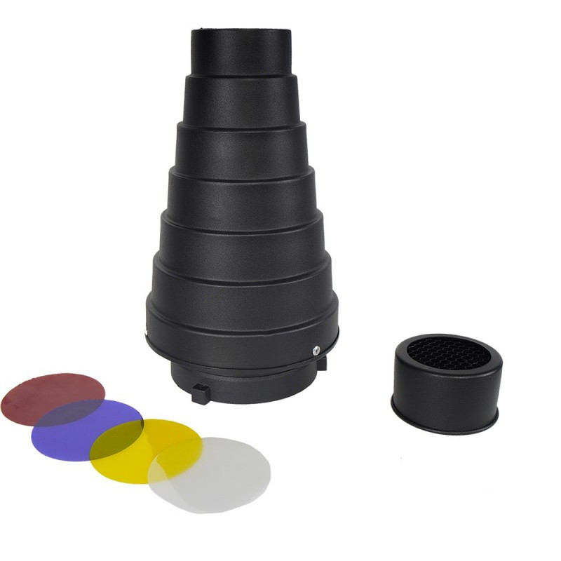 STARBLITZ Kit modeleur de flash conique snoot pour monture Bowens