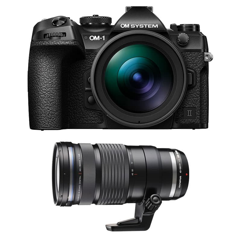 OM SYSTEM OM-1 II + Objectif 12-40 + 40-150 Garanti 3 ans