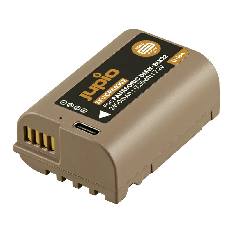 JUPIO Batterie compatible avec Panasonic DMW BLK22 Ultra USB C Neuf - vue 2