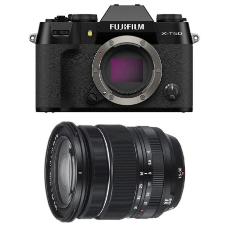 FUJIFILM X-T50 NOIR + Objectif Fujinon XF 16-80 f/4 WR Garanti 3 ans