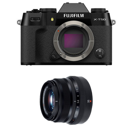 FUJIFILM X-T50 NOIR + Objectif Fujinon XF 35mm f/2 WR Garanti 3 ans
