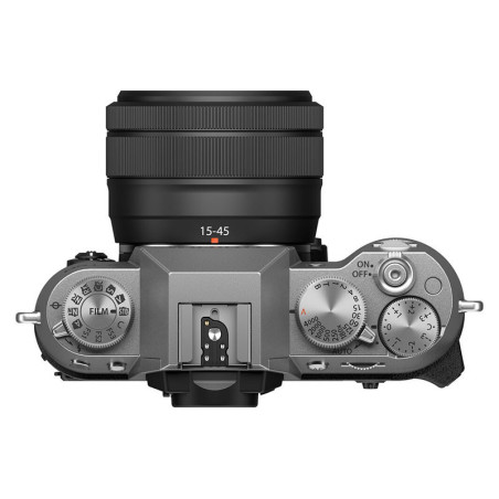 FUJIFILM X-T50 SILVER + Objectif Fujinon XC 15-45mm F3.5-5.6 OIS Pancake Power Zoom Garanti 3 ans