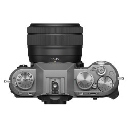 FUJIFILM X-T50 SILVER + Objectif Fujinon XC 15-45mm F3.5-5.6 OIS Pancake Power Zoom Garanti 3 ans + Sac + Carte SD 8 Go
