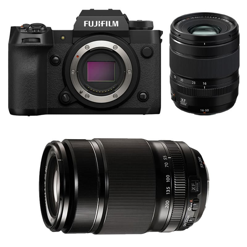 FUJIFILM X-H2 + Objectif Fujinon XF 16-50mm + XF 55-200mm F3.5-4.8 R LM OIS Garanti 3 ans