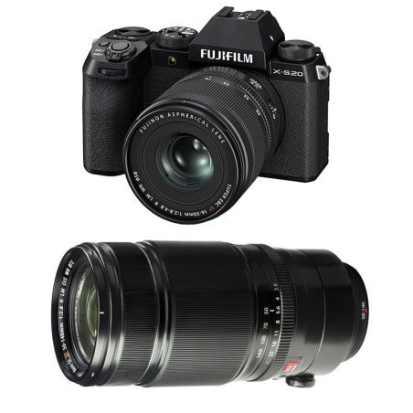 FUJIFILM X-S20 NOIR + Objectif Fujinon XF 16-50mm + Objectif Fujinon XF 50-140mm f/2.8 R LM OIS WR Garanti 3 ans
