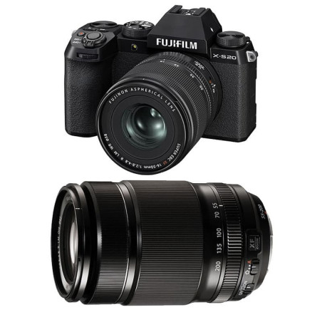 FUJIFILM X-S20 NOIR + Objectif Fujinon XF 16-50mm + Objectif Fujinon XF 55-200mm f/3.5-4.8 R LM OIS Garanti 3 ans