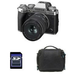 FUJIFILM X-T5 Silver + 16-50mm Garanti 3 ans + Sac + Carte SD 8 Go