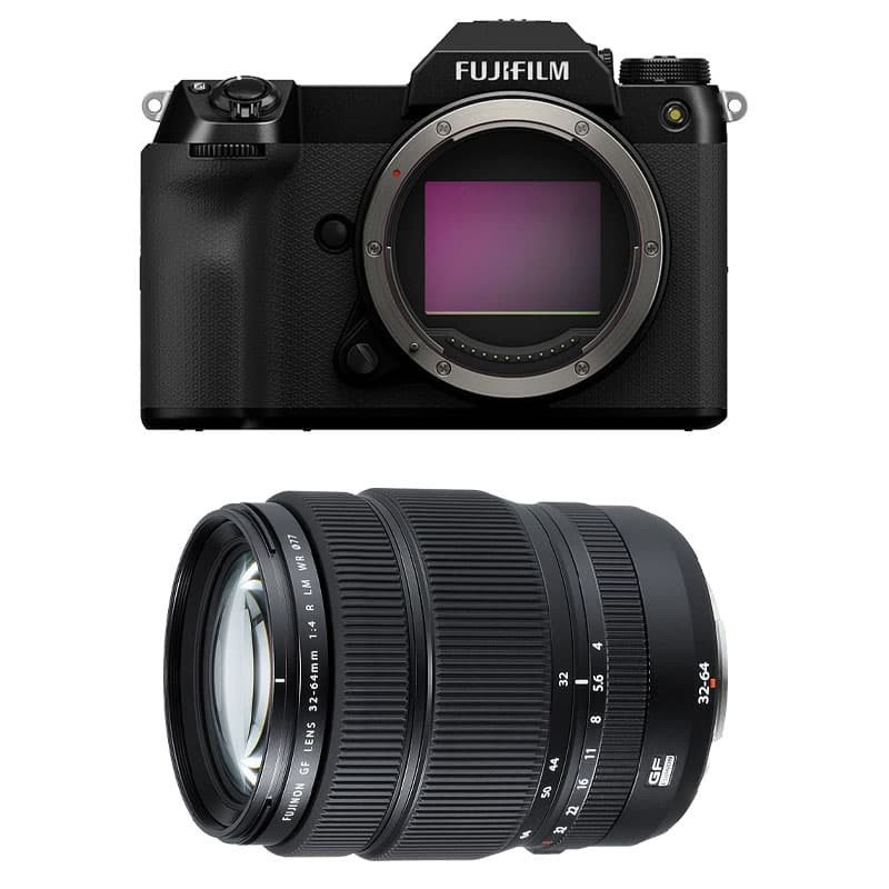 FUJIFILM Appareil photo Moyen Format GFX 100S II + Objectif GF32-64 f/4 R LM WR