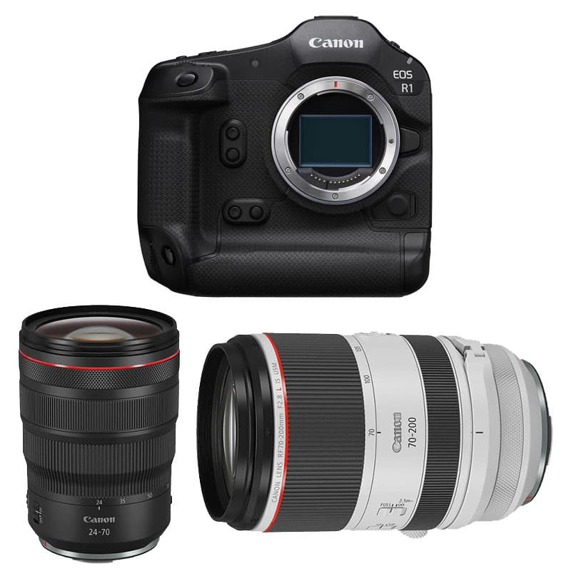 CANON Hybride EOS R1 + Objectif RF 24-70mm f/2.8 L IS USM + Objectif RF 70-200mm f/2.8 L IS USM Garanti 3 