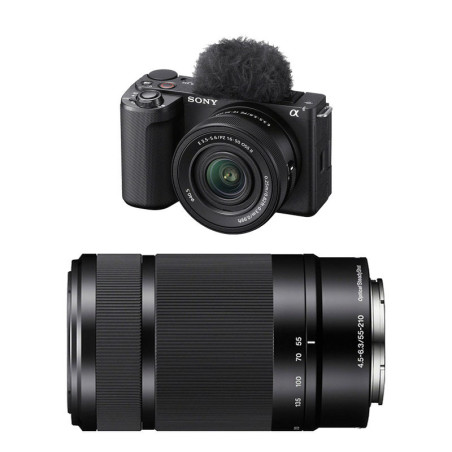 SONY Hybride ALPHA ZV-E10 II NOIR + Objectif 16-50mm PZ II f/3-5.5-6 + 55-210 f/ 4.5-6.3 Garanti 3 ans