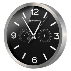 BRESSER MyTime DCF Thermo-/ Hygro- Horloge murale 25cm noir 8020315CM3000