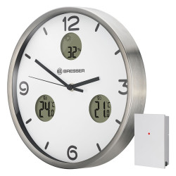 BRESSER MyTime Io NX Horloge murale radio pilotée - blanc 8020211GYE000