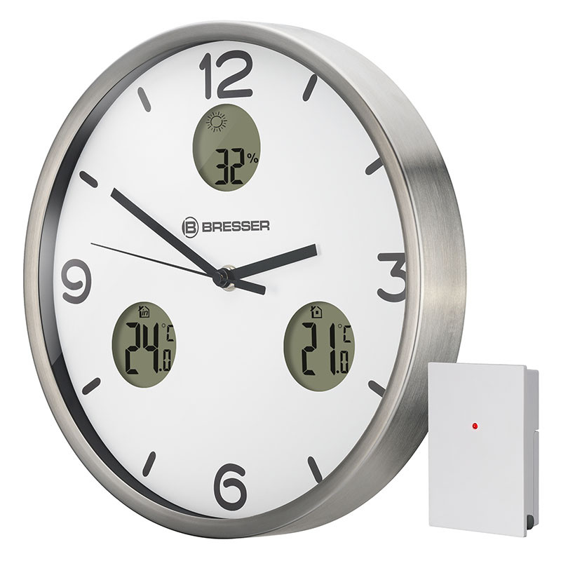 BRESSER MyTime Io NX Horloge murale radio pilotée - blanc 8020211GYE000