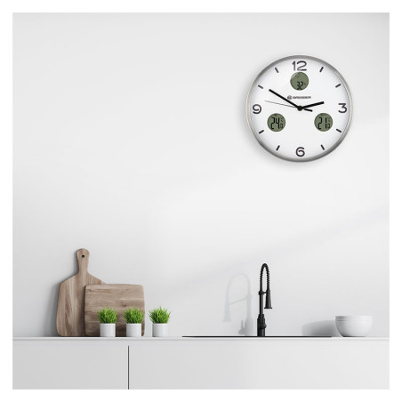 BRESSER MyTime Io NX Horloge murale radio pilotée - blanc 8020211GYE000