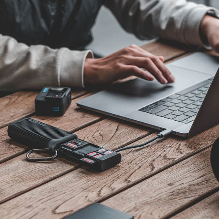 PGYTECH Étui Lecteur de Cartes haute vitesse SD Createmate Noir