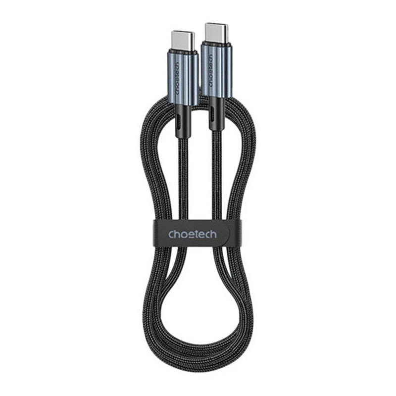 CHOETECH Câble Tressé USB-C vers USB-C PD60W Noir 1.2M