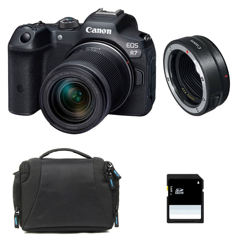 CANON EOS R7 + RF-S 18-150mm F3.5-6.3 IS STM Garanti 3 ans + Sac + Carte SD 8 Go + Bague EF-EOS R