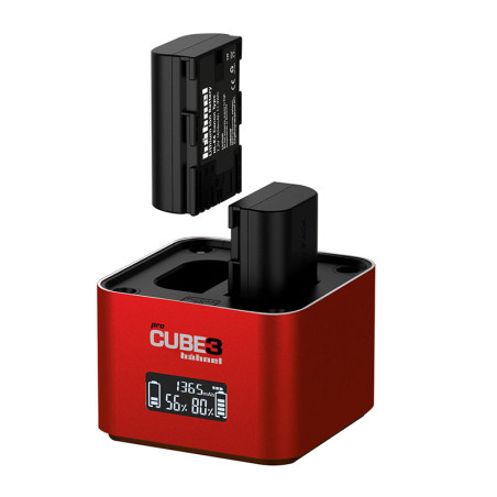 HAHNEL ProCube3 Chargeur compatible avec Canon LP-E6. E6N. E6NH. E6P. LP-E8. LP-E17