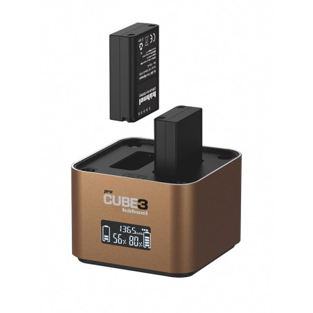 HAHNEL ProCube3 Chargeur compatible avec Olympus BLN-1. BLS-5. BLH-1