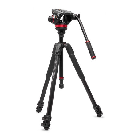 MANFROTTO Trépied vidéo en aluminium avec rotule fluide à base plate type 502 - MVK502055XPRO3V