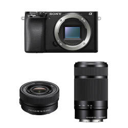 SONY ALPHA 6100 NOIR + PZ 16-50 II + 55-210 Garanti 3 ans