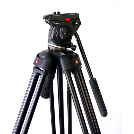 Occasion MANFROTTO Trépied 547B +ROTULE 701HDV + COLONNE CENTRALE BOL