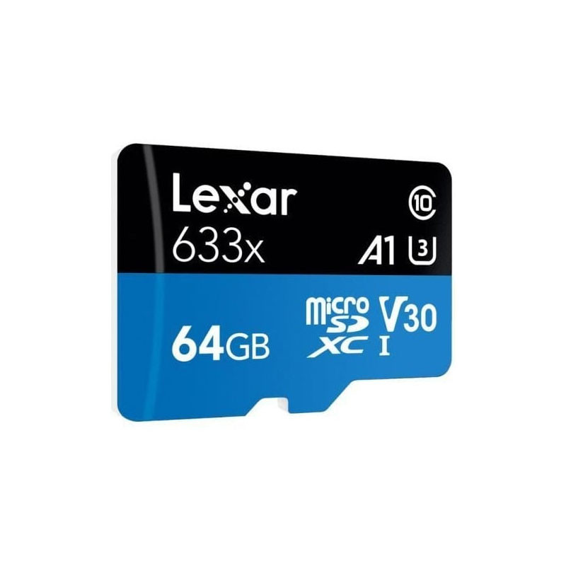 LEXAR Carte microSD Blue Series UHS-I 633x 64Go V30
