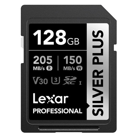 LEXAR Carte SD Silver Plus UHS-1 128Go V30 R205/W150