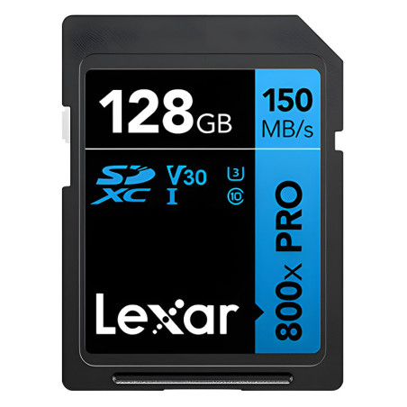 LEXAR Carte SDXC 800x PRO Blue Series 128Go UHS-1 V30 - Read 150