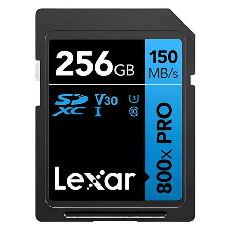 LEXAR Carte SDXC 800x PRO Blue Series 256Go UHS-1 V30 - Read 150