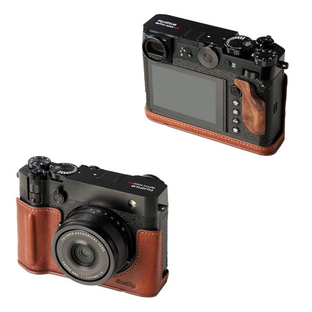 SMALLRIG Étui de protection en cuir marron pour Fujifilm GFX100RF