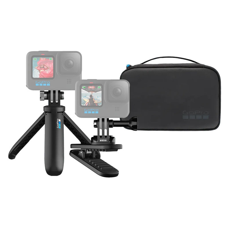 GOPRO Kit de voyage Shorty et Magnetic Swivel Clip pour toutes les cameras HERO et Max