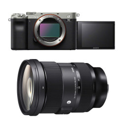SONY ALPHA 7C Silver + SIGMA 24-70 f/2.8 Art SONY FE Garanti 3 ans