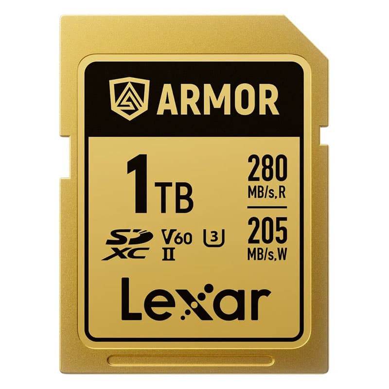 LEXAR Carte SDXC Pro Gold Series ARMOR UHS-II 1To V60 IP68 Stainless Steel R280/W210