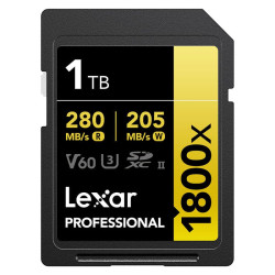 LEXAR Carte SD Pro Gold Series UHS-II 1To 1800x V60