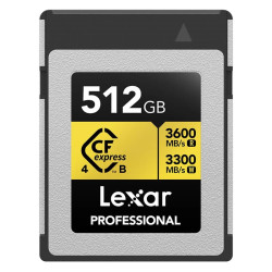 LEXAR Carte CFexpress Pro Gold Type B 4.0 Series 512 Go 3600R/3300W 