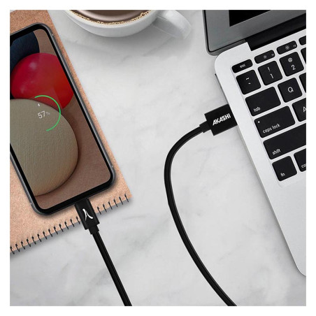 AKASHI Câble USB vers USB-C Noir