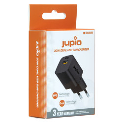 JUPIO Chargeur double USB / USB-C 30 W GAN