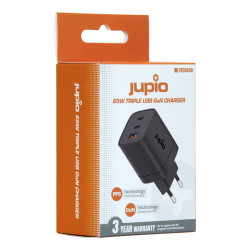 JUPIO Chargeur triple USB / USB-C 60 W GAN