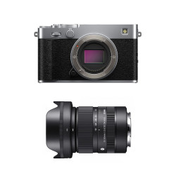 FUJIFILM X-E5 Silver + Sigma 18-50 f/2.8 DC DN Contemporary Garanti 3 ans