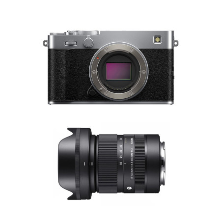 FUJIFILM X-E5 Silver + Sigma 18-50 f/2.8 DC DN Contemporary Garanti 3 ans