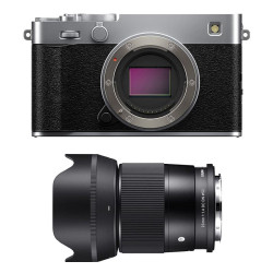 FUJIFILM X-E5 Silver + SIGMA 23mm f/1.4 Garanti 3 ans