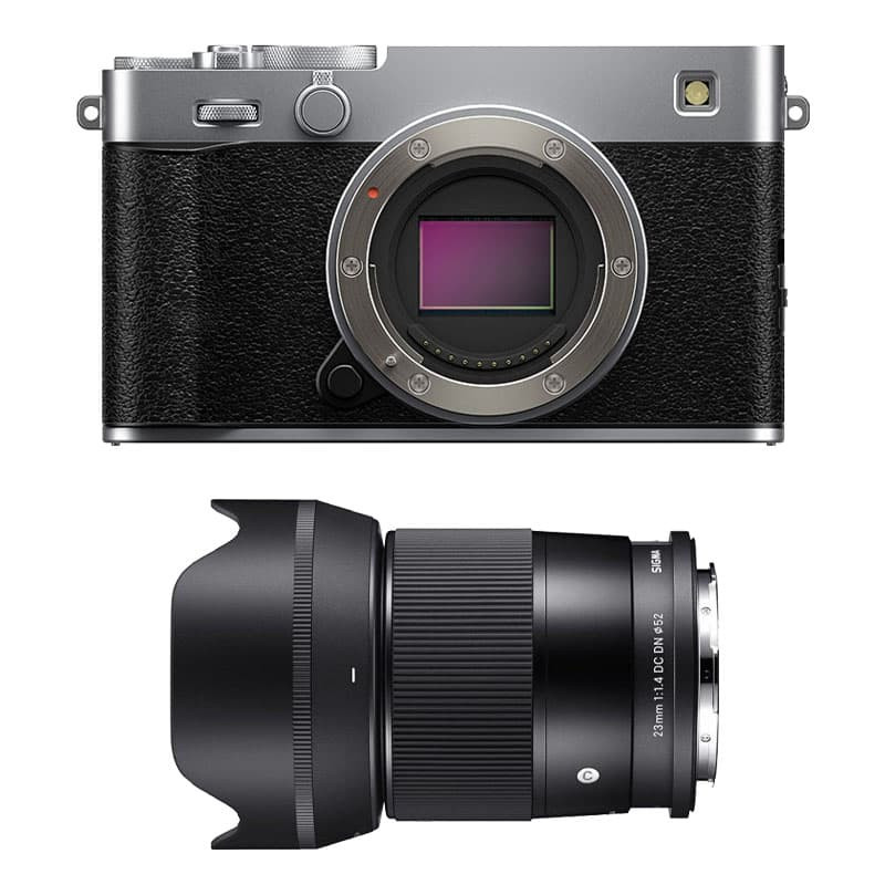 FUJIFILM X-E5 Silver + SIGMA 23mm f/1.4 Garanti 3 ans